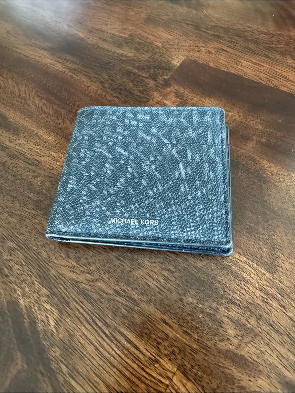 Michael Kors Black Logo-Pattern Bifold Wallet